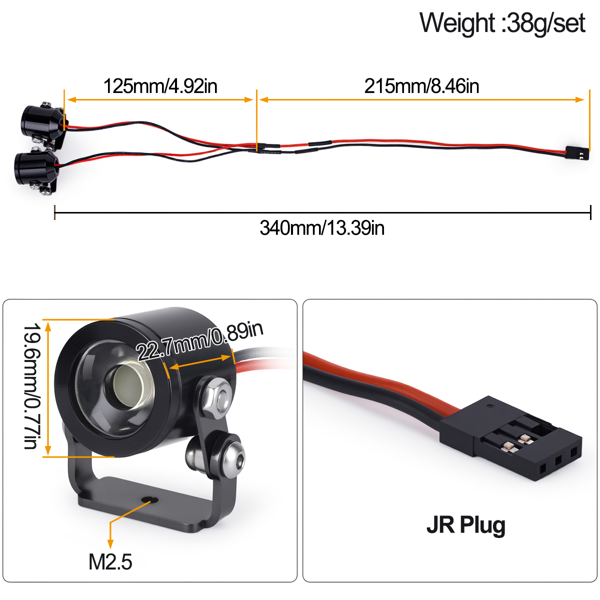RC Car LED Light Headlight Spo - Rc Hobby Nook 评论和价格