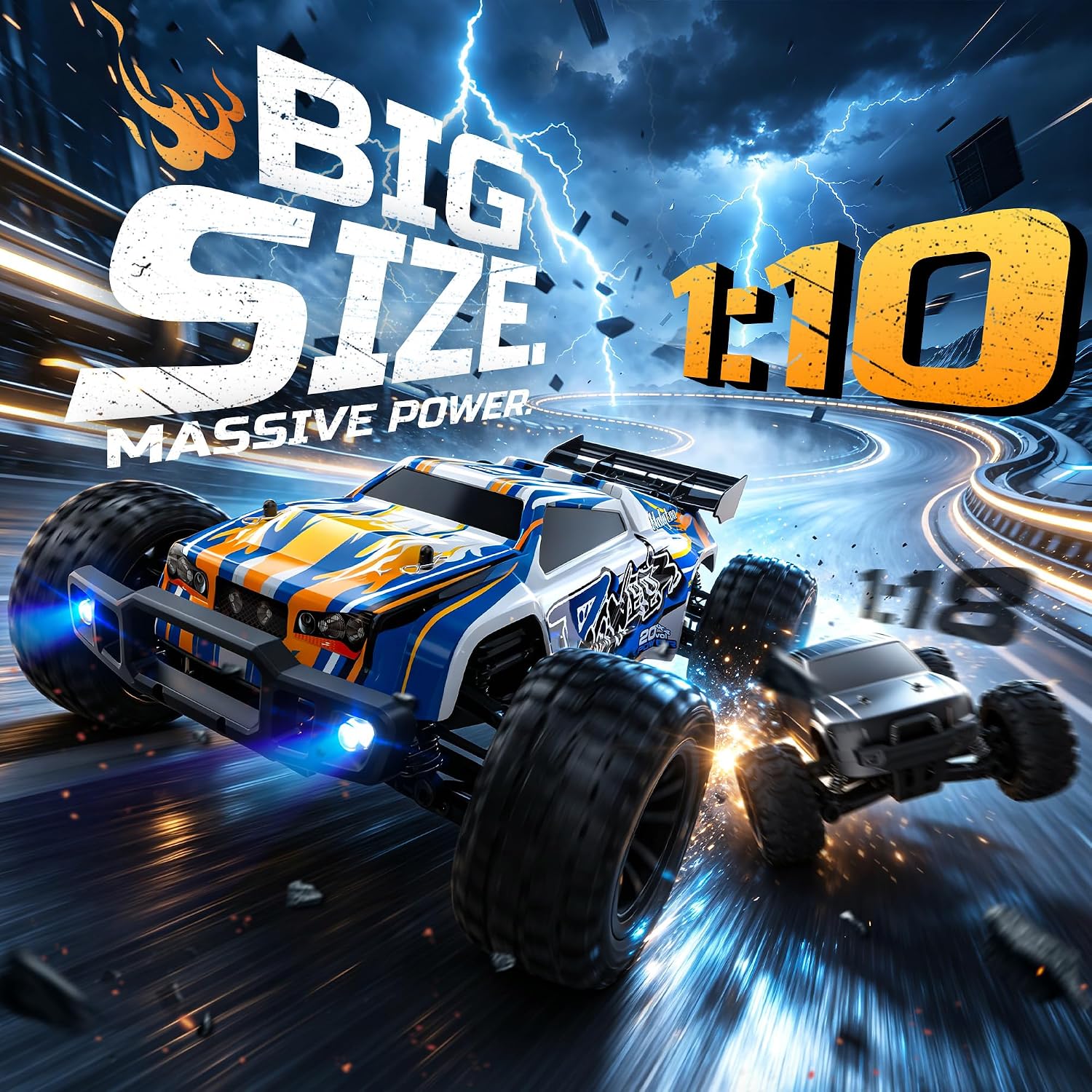 1:10 Large High Speed Remote C - Rc Hobby Monster Truck 评论和价格