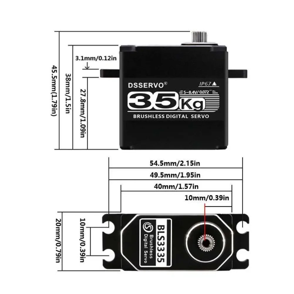 35KG BLS3335 Digital Servo Mot - Rc Hobby Motors 评论和价格